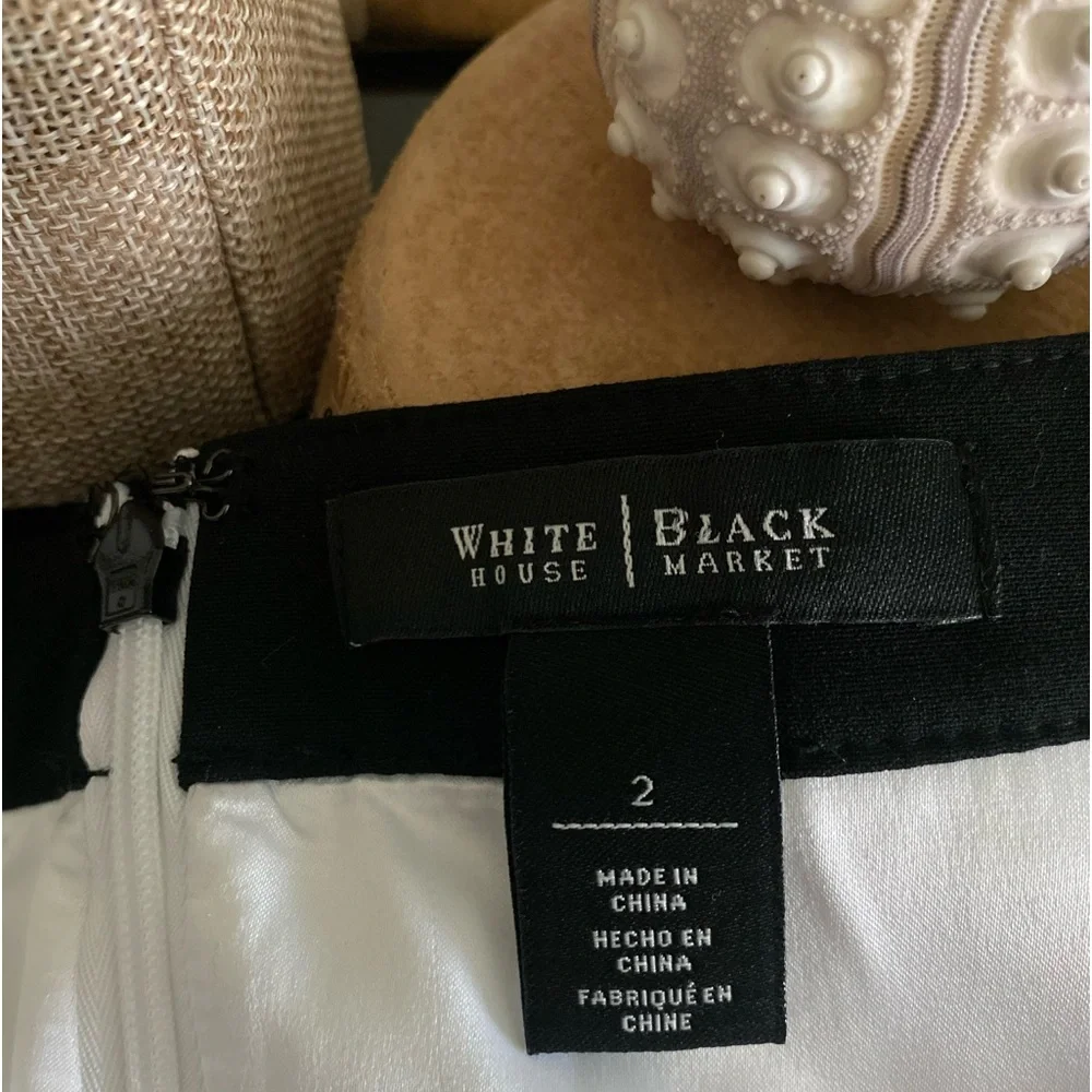{WHBM} White Gray Black Colorblock Sheath Dress, size 2 - Picture 8 of 12